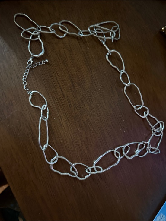 Anthropologie Jewelry - Anthropologie Silver Irregular Link Necklace